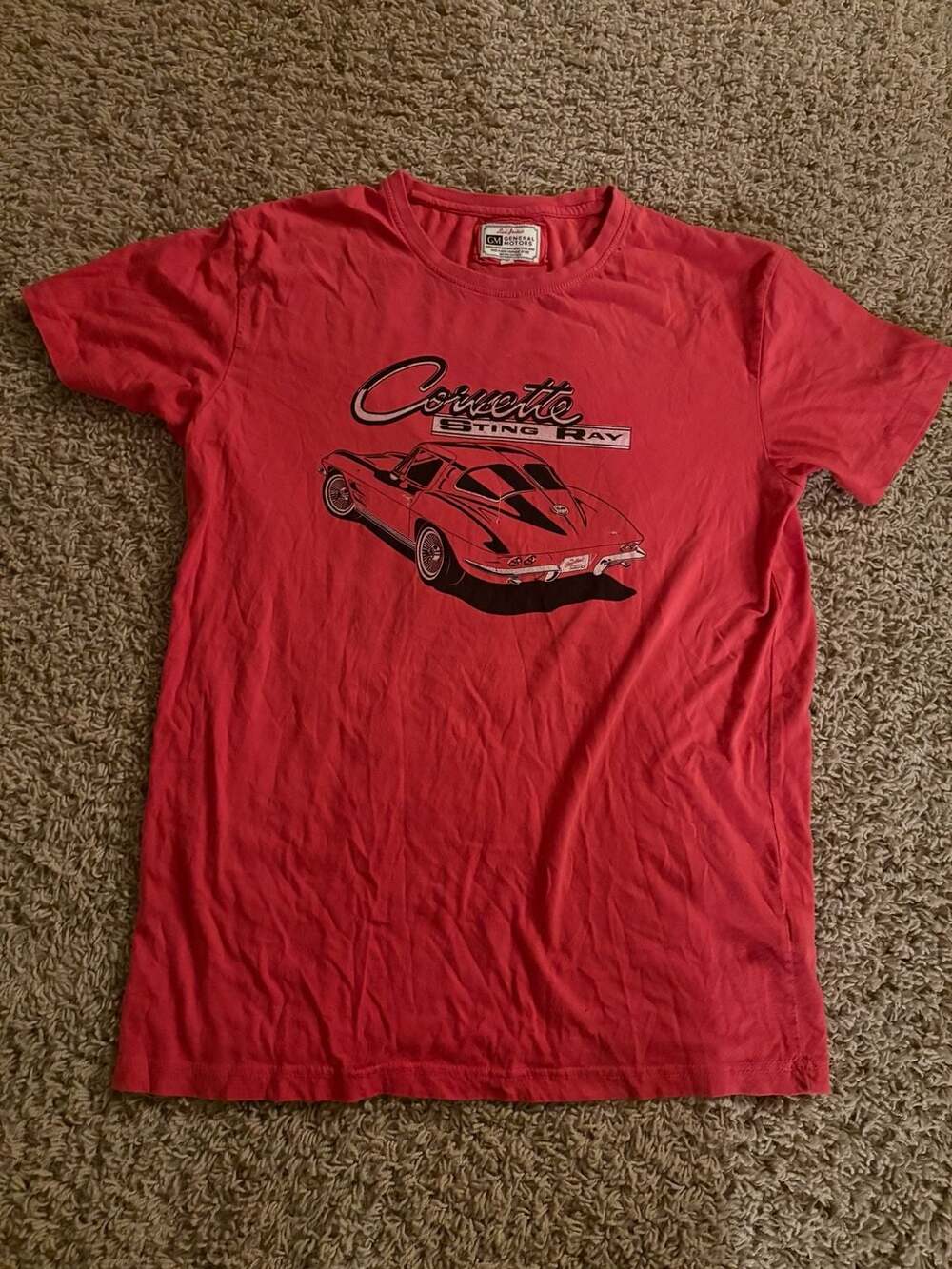 Red Jacket General Motors Corvette Sting Ray Vintage T-Shirt